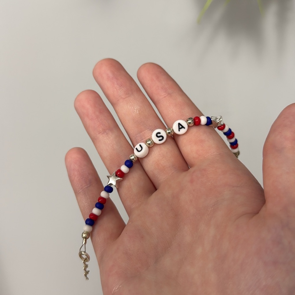Patriotic Beaded Bracelet